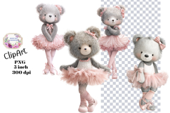 Bear, Teddy Bear, Shabby Chic, Ephemera, PNG, Clipart Product Image 1