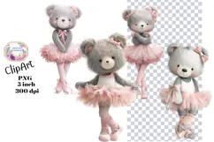Bear, Teddy Bear, Shabby Chic, Ephemera, PNG, Clipart Product Image 1