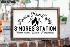 S'Mores Station svg, S'more Sign svg, Campsite Sign svg Product Image 1