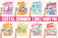 Coastal Summer PNG Bundle, Sassy Beach Vibes Sublimation Product Image 1