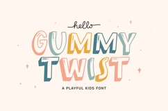 Gummy Twist - 3D Playful Kids Font Product Image 1