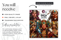 Inca God clipart PNG, Incan mythology Graphics, Perú Product Image 2