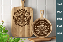 Mandala laser SVG PNG| Lotus Buddha ornament Product Image 1