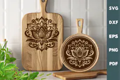 Mandala laser SVG PNG| Lotus Buddha ornament Product Image 1