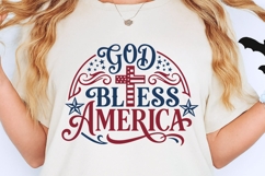 God Bless America Svg, USA Anniversary Svg, 4th Of July Svg. Product Image 2