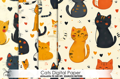 Cats digital paper Product Image 1