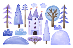 Fairy Old Castle and Landscape. Baby Girl Dreaming Product Image 1