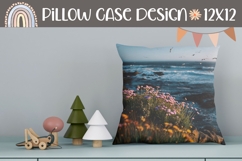 Nature Pillow, Sea Pillow Template, Floral Pillow Case Product Image 1