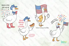 4th of July Silly Goose SVG PNG Product Image 1