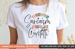 Throwing Sarcasm Around Like Confetti Svg Product Image 1