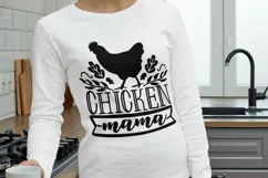 Chicken Mama Svg, Chicken Lady Svg, Farmhouse Chicken Svg. Product Image 2