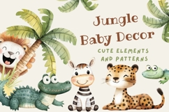 Watercolor Safari Animals Clipart and Patterns Product Image 1