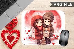Dog Valentine's Day Sublimation Mouse Pad PNG Bundle Product Image 2