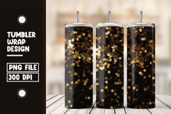 Golden Glitter paper tumbler wrap design Product Image 1