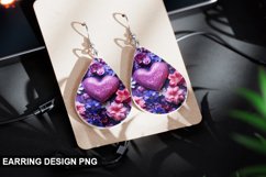 Valentines Day Teardrop Sublimation- Valentines Day Earring Product Image 1