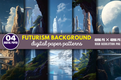 Futurism Background Digital Paper PNG Product Image 1