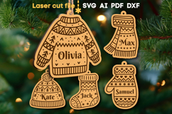 Christmas Ornaments Bundle SVG laser cut files for Glowforge Product Image 1