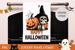 Spooky Halloween Towel Print, Cartoon Halloween Sublimation Product Image 1
