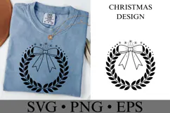 Christmas Wreath Svg | Christmas svg | Shirt Svg Product Image 1