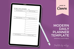 Modern Daily Planner Template | Canva Editable Daily Planner Product Image 1