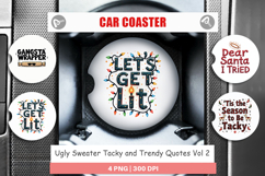 Ugly Sweater Sayings Car Coaster Product Image 1