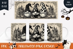 Halloween Gnomes Mug Design, Halloween Pumpkins Mug Wrap Product Image 1