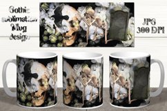 Oil paint Gothic skull design | Sublimation Mug design, JPG Product Image 1