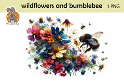 wildflowers, bumblebee Product Image 1