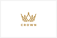 Abstract Crown Logo Design Vector Template Product Image 1