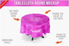 Table with Tablecloth Round Mockup Product Image 1