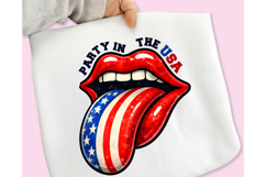 Party in The USA PNG, American Flag Lips PNG, 4th of July Product Image 3
