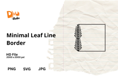 Minimal Leaf Line Border Product Image 1