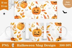 Halloween Mug Wrap, Halloween Print, Fall Mug Template Product Image 1