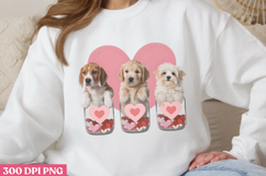 Valentine Dog Sublimation PNG Product Image 1