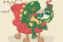 Romantic Dinosaur Date Illustration Product Image 1