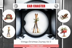 Vintage Christmas Journey Car Coaster Product Image 1