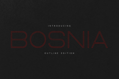Bosnia Outline Geometric Sans Serif Font Product Image 1