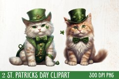 St Patricks Day Cats Clipar, Bundle, St Patricks Day Cats Product Image 2