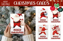 Merry Christmas Greeting Cards, Santa Claus Printable Card Product Image 1