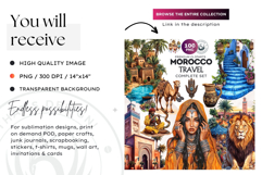 Morocco travel clipart, moroccan culture PNG, oriental Product Image 2