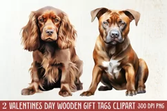 Valentine Pet Dogs Clipart, Valentine Pets Clipart Product Image 1
