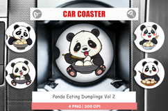 Car Coaster Panda with Dumplings Product Image 1