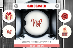 Coquette Holiday Letters Car Coaster Product Image 1