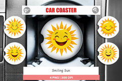 Car Coaster Smiling Sun Product Image 1