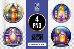 Magical Fairy House Clipart Sublimation PNG Product Image 1