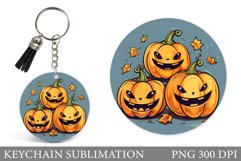 Cute Pumpkin Keychain. Cute Halloween Keychain Design Product Image 1