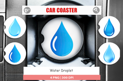 Car Coaster Water Droplet Product Image 1