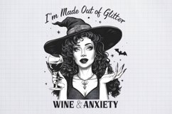 Vintage Halloween Witch, I&#039;m made out of glitter wine &amp; Product Image 1