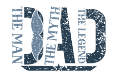 Dad The Man The Myth The Legend, Fathers Day SVG T Shirt Product Image 1