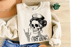 Nurse Skeleton svg Design | Svg Cut Files | Shirt Svg Product Image 2